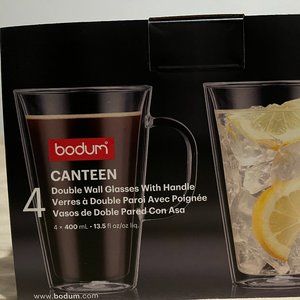 Bodum canteen 4 x 13.5 fl Oz Double wall glasses with handle